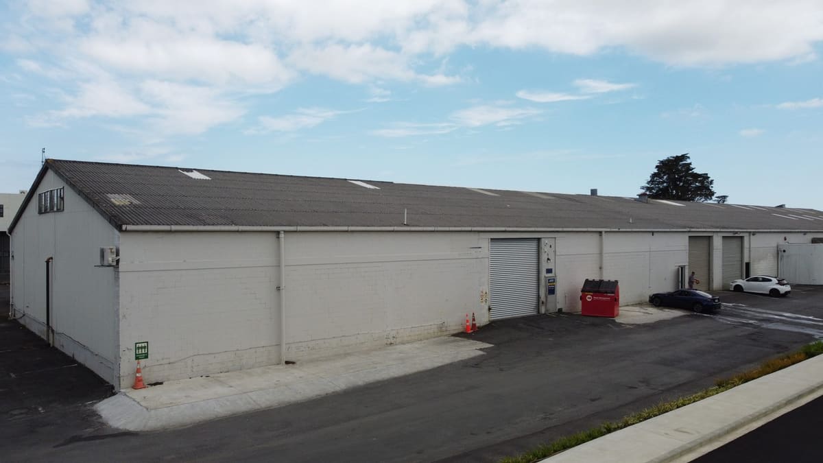 Commercial building with asbestos cement wall cladding in Auckland
