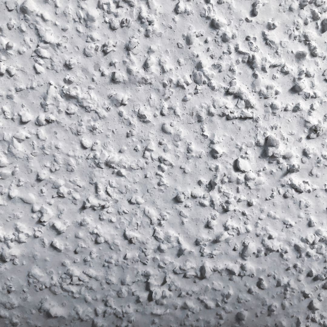 Textured popcorn ceiling that may contain asbestos