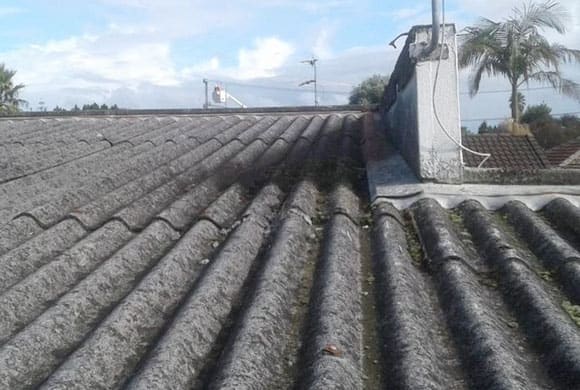 Interior asbestos removal preparation