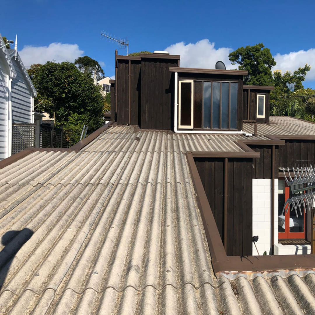 Super Six asbestos cement roof on a residential home